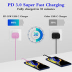 25W USB C Charger 2-Pack with 6FT Cable - PD3.0 Fast Charging