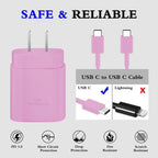 25W USB C Charger 2-Pack with 6FT Cable - PD3.0 Fast Charging