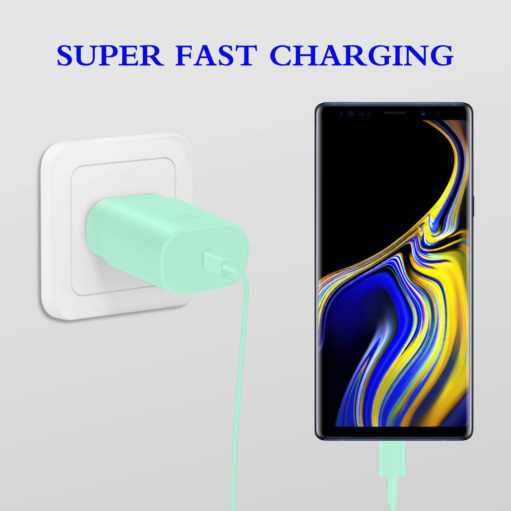 25W USB C Charger 2-Pack with 6FT Cable - PD3.0 Fast Charging