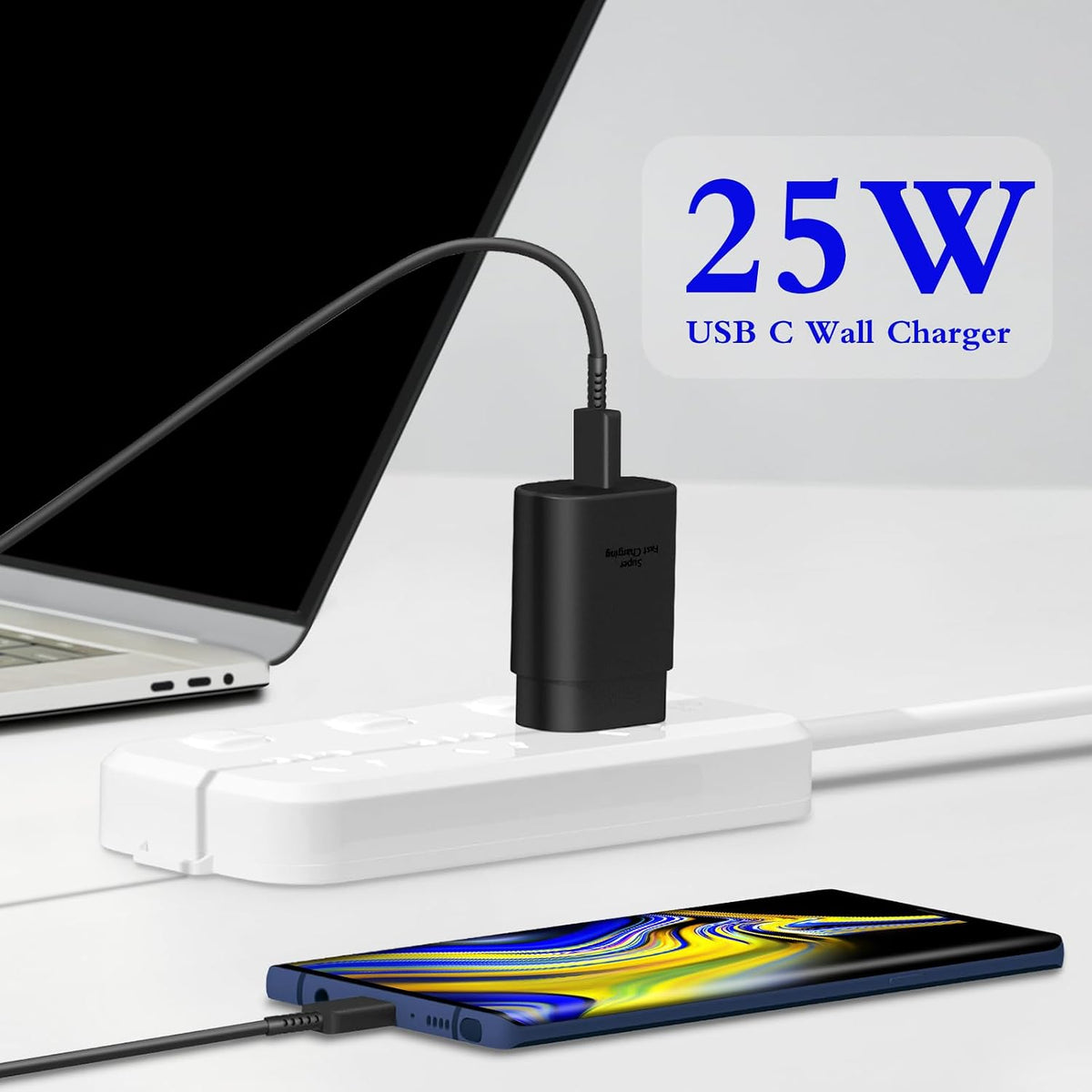 25W USB C Charger 2-Pack with 6FT Cable - PD3.0 Fast Charging