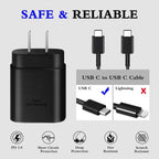 25W USB C Charger 2-Pack with 6FT Cable - PD3.0 Fast Charging