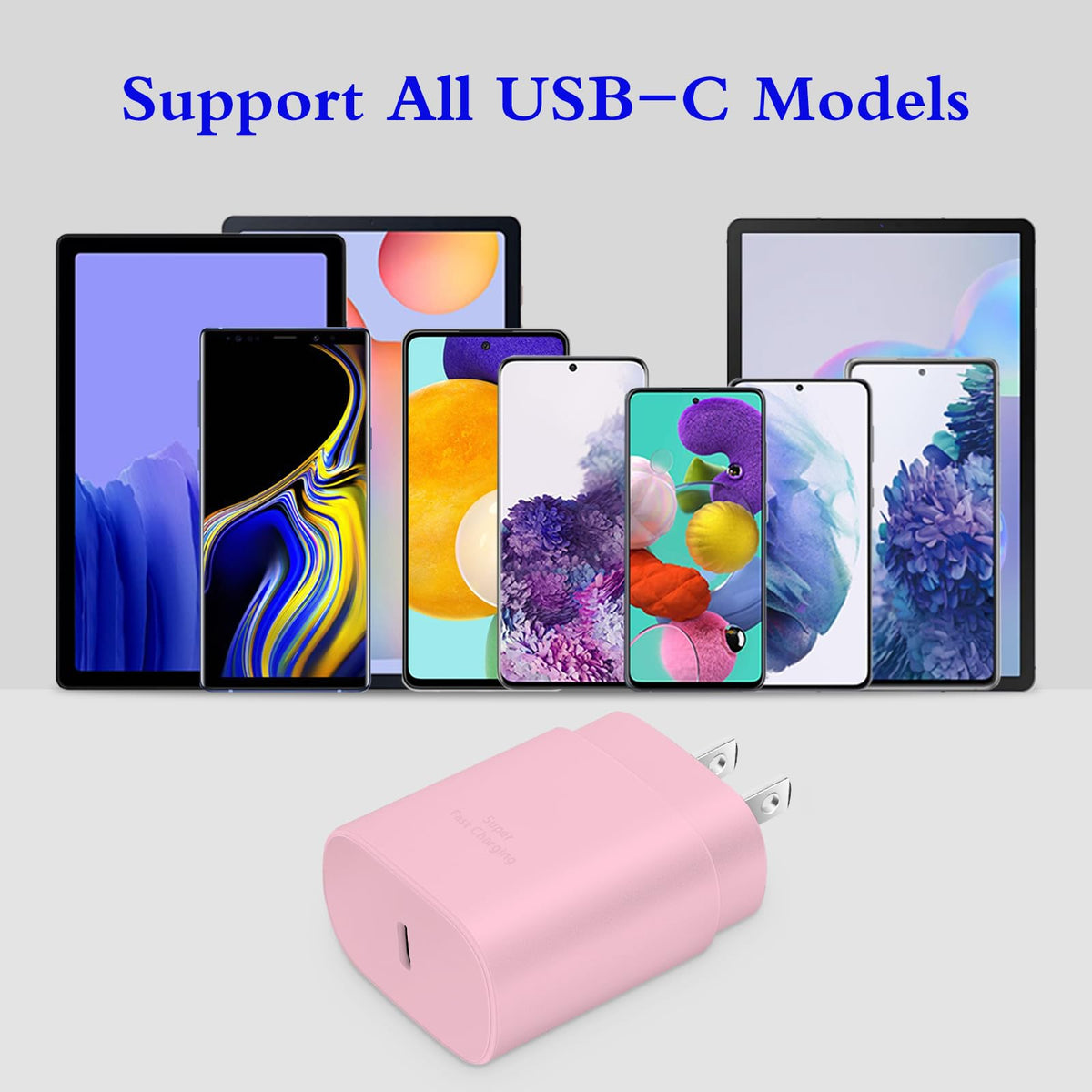 25W USB C Charger 2-Pack with 6FT Cable - PD3.0 Fast Charging