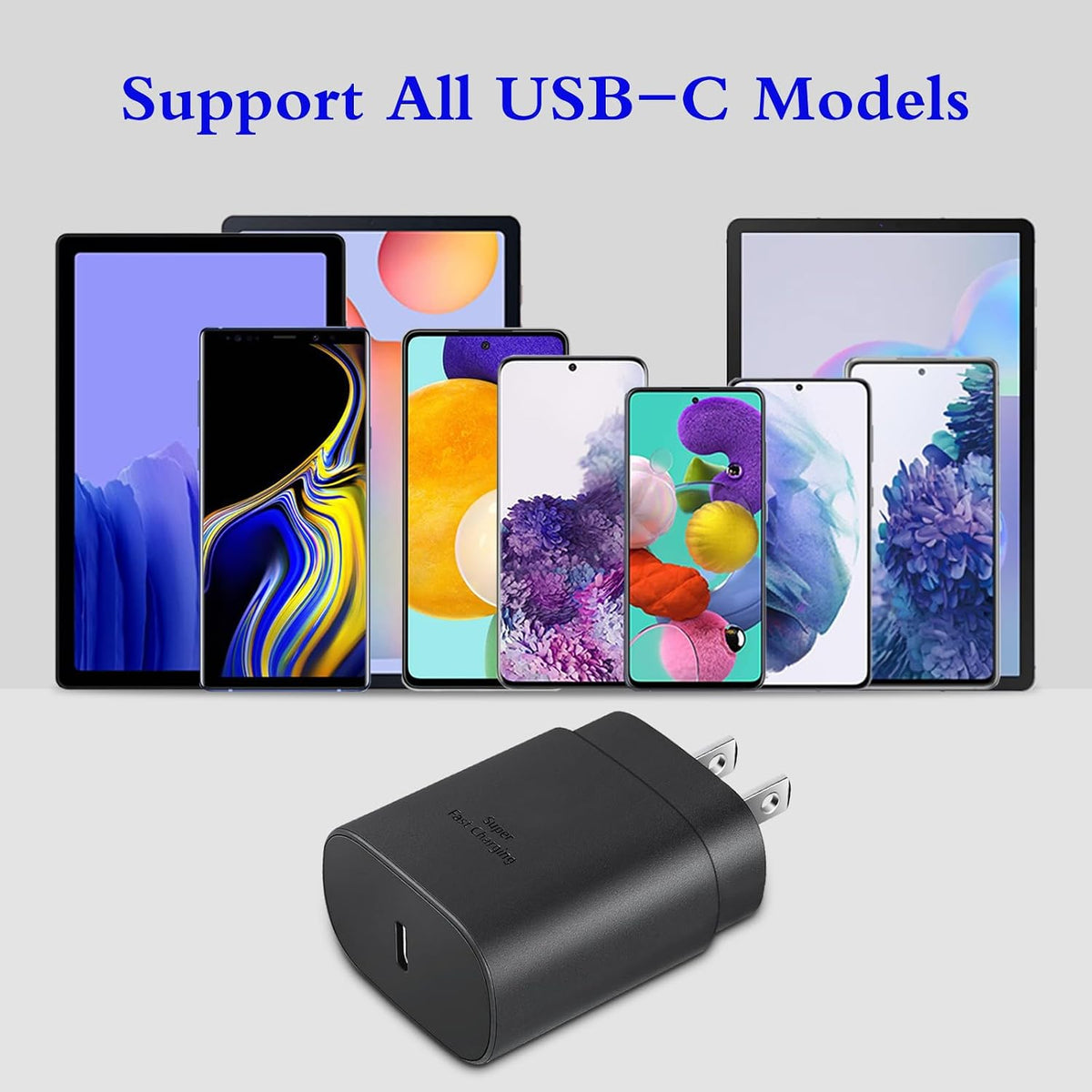 25W USB C Charger 2-Pack with 6FT Cable - PD3.0 Fast Charging