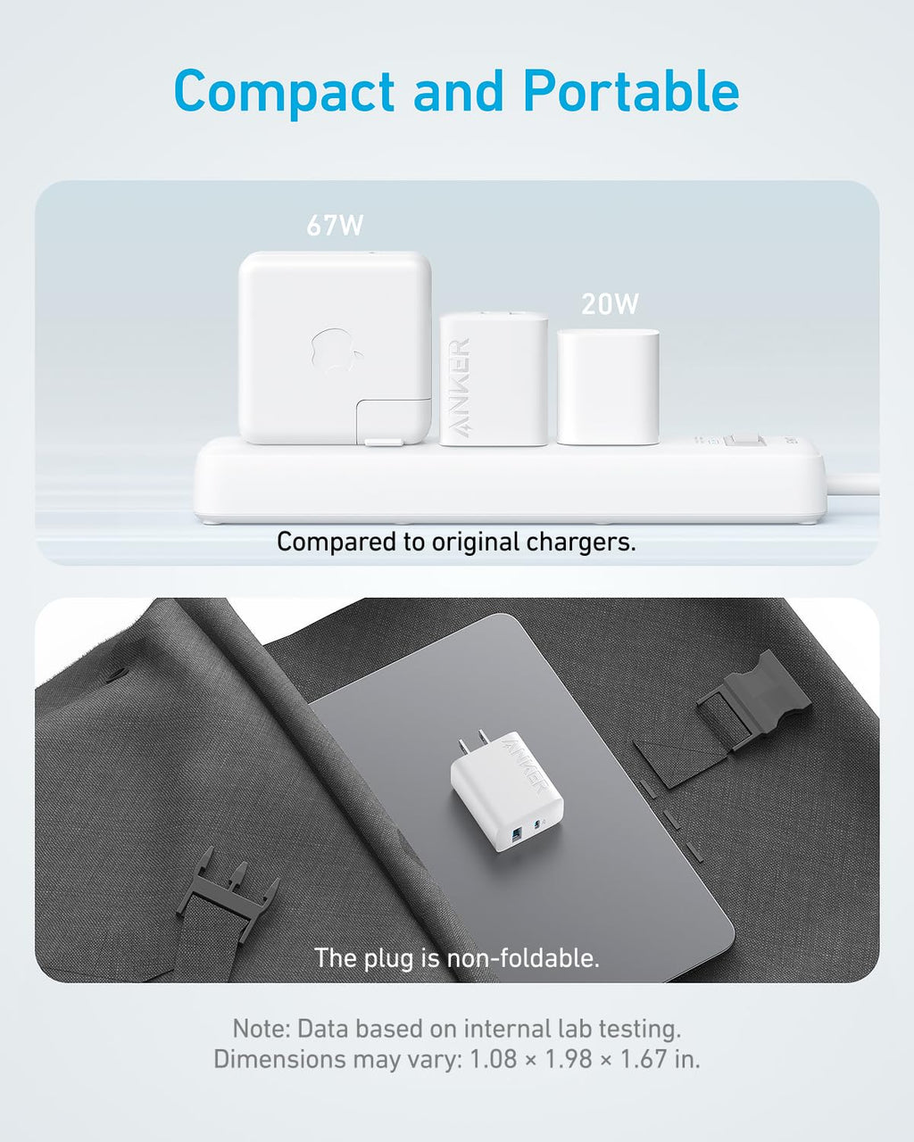 Anker Phone Charger, 20W USB C Charger Block, Type C Charger Fast Charging