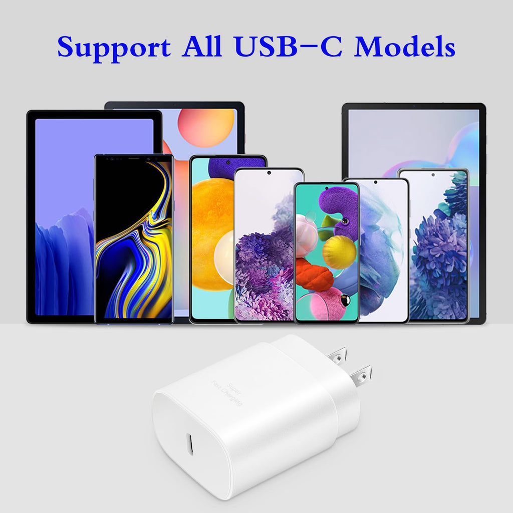 25W USB C Charger 2-Pack with 6FT Cable - PD3.0 Fast Charging