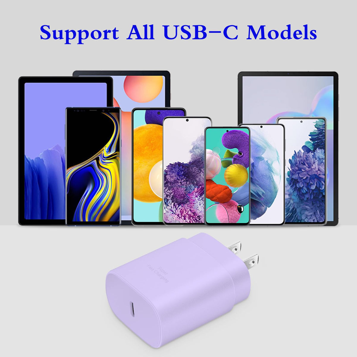 25W USB C Charger 2-Pack with 6FT Cable - PD3.0 Fast Charging