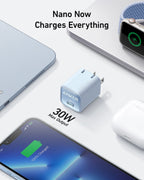 30W GaN Wall Charger — 70% Smaller, Charges iPhone, iPad & MacBook