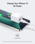 30W GaN Wall Charger — 70% Smaller, Charges iPhone, iPad & MacBook