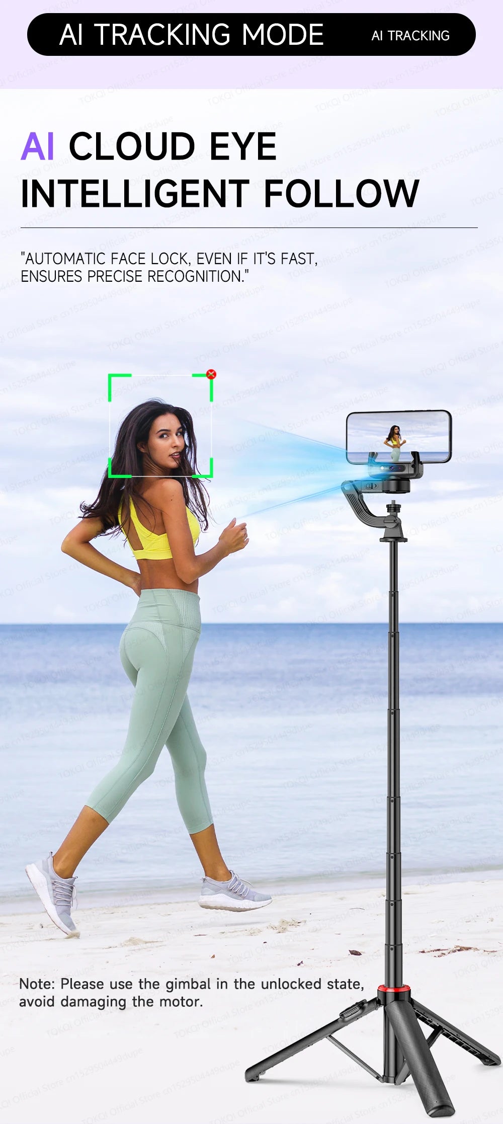 AITrack 360 Handheld Smartphone Gimbal Stabilizer