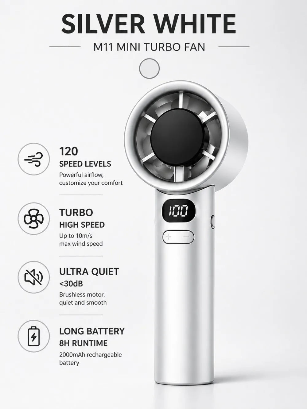 VIBESWAYY TurboBreeze™ Handheld Fan