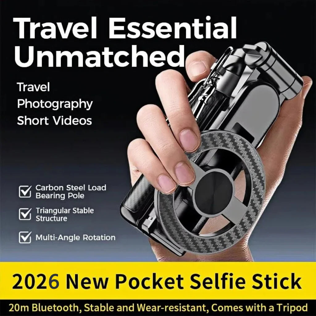 Magnetic Bluetooth Selfie Stick with Remote