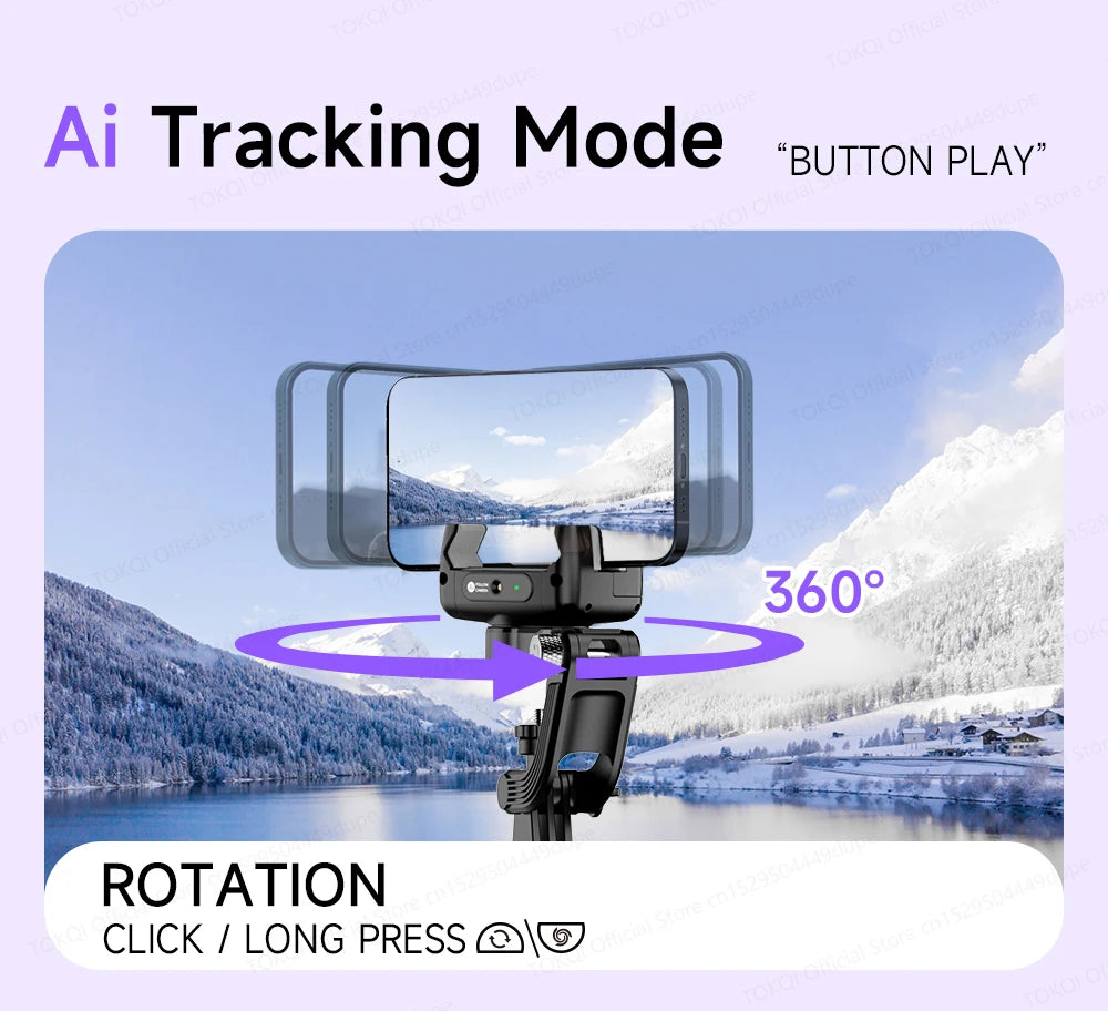AITrack 360 Handheld Smartphone Gimbal Stabilizer