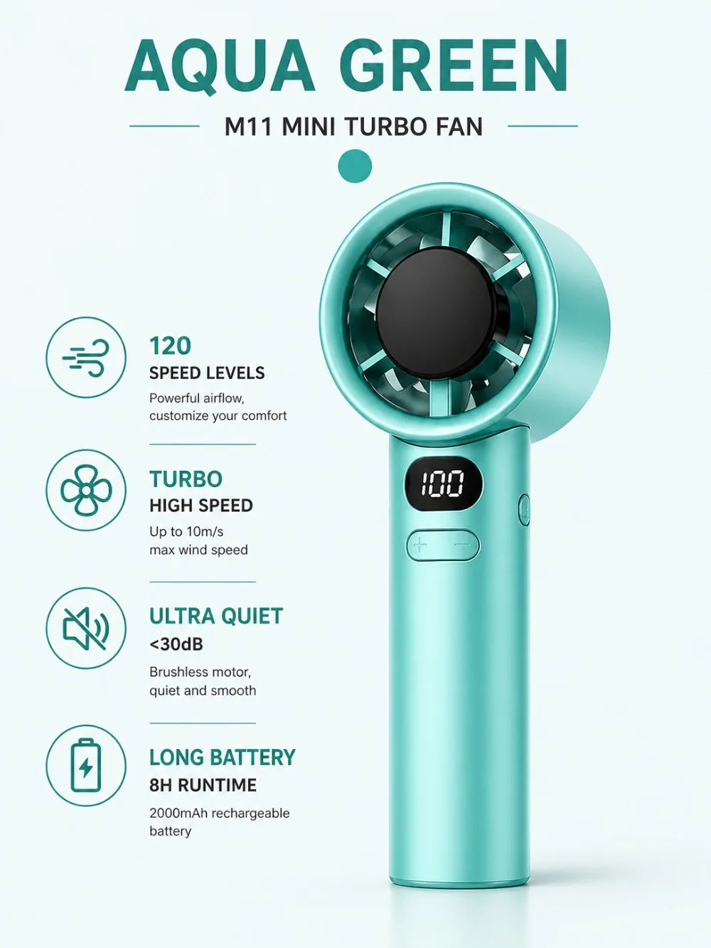 VIBESWAYY TurboBreeze™ Handheld Fan
