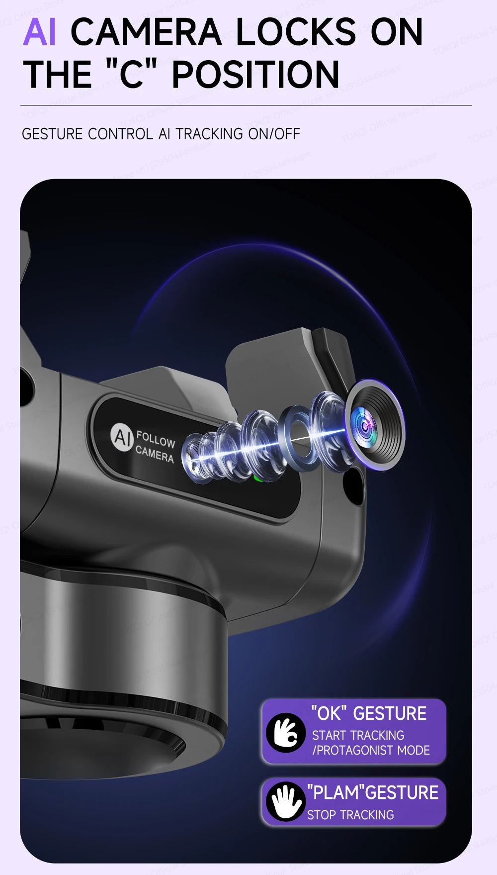 AITrack 360 Handheld Smartphone Gimbal Stabilizer