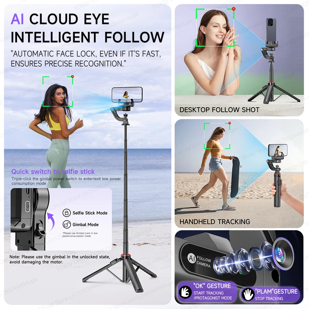 AITrack 360 Handheld Smartphone Gimbal Stabilizer