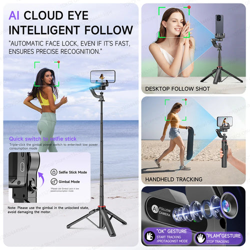 AITrack 360 Handheld Smartphone Gimbal Stabilizer