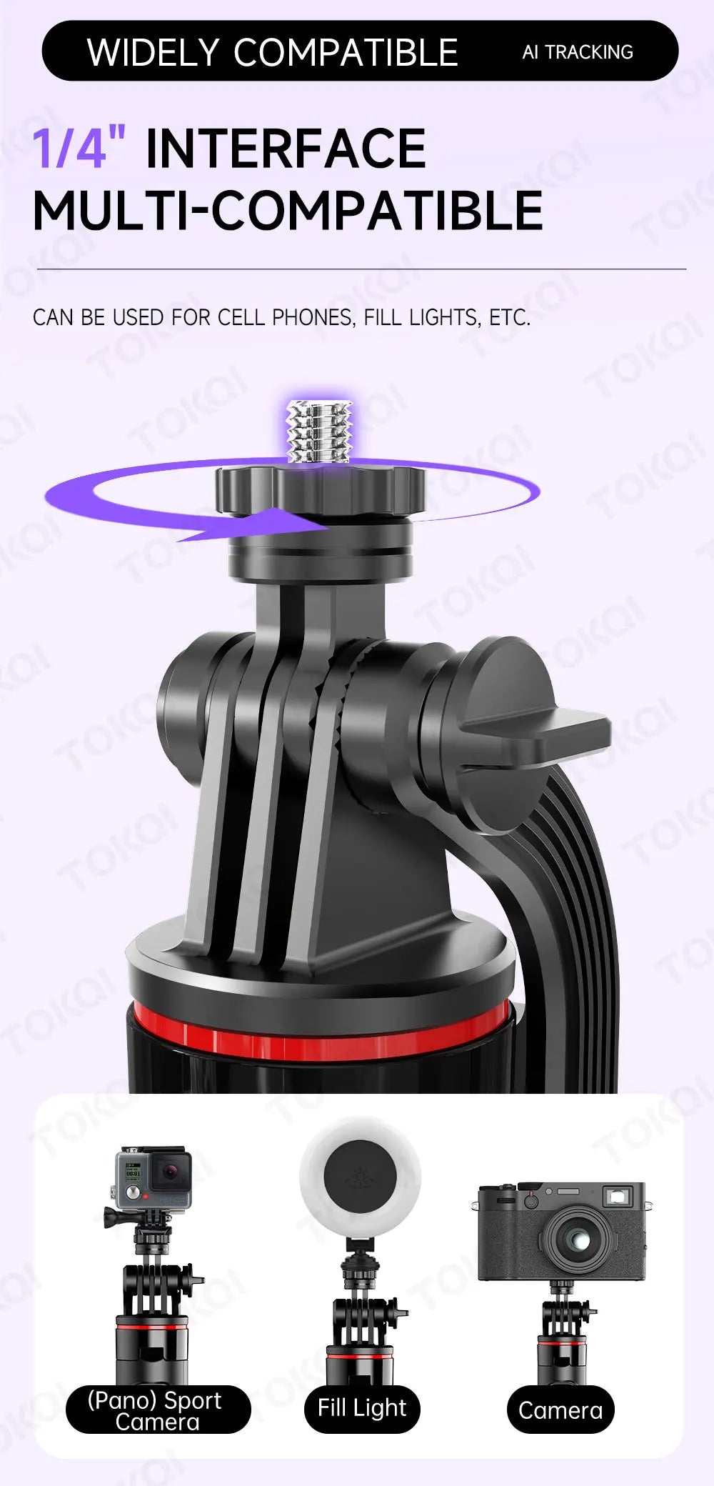 AITrack 360 Handheld Smartphone Gimbal Stabilizer